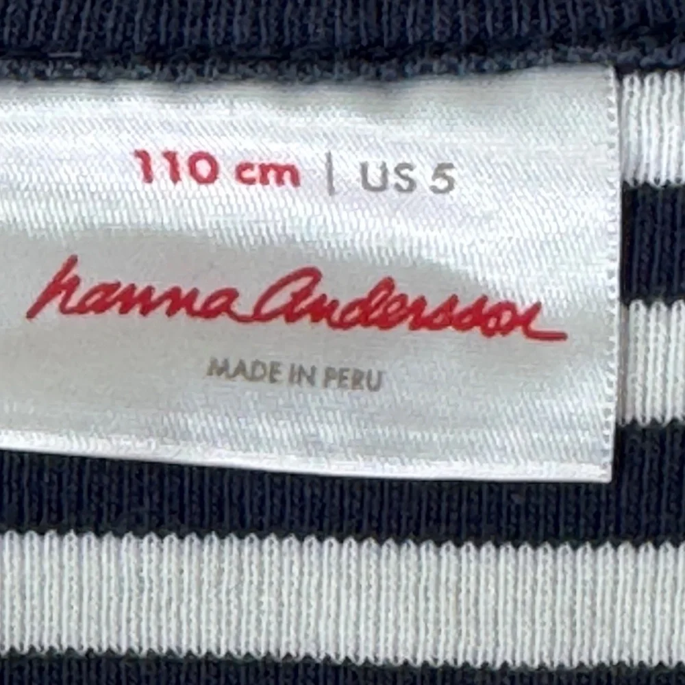 Hanna Andersson Navy/White Striped‎ Play Dress Sz 5